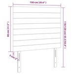 vidaXL Tête de lit à LED Crème 100x5x118/128 cm Tissu