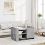 vidaXL Table basse gris béton 80x50x50 cm bois d'ingénierie
