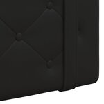 vidaXL Tête de lit suspendue Avec lumière LED Noir Simili cuir