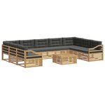 vidaXL Ensemble de canapés d'extérieur 10 Pièces Blanc et anthracite