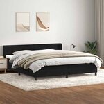 vidaXL Sommier à lattes de lit avec matelas noir 180x210 cm velours