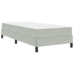 vidaXL Lit à ressorts avec matelas Gris clair 80 x 200 cm tissu