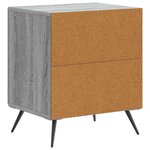 vidaXL Cabinet de chevet 2 Pièces Sonoma gris 43 x 34 5 x 50 cm