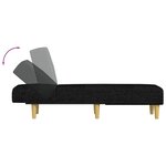 vidaXL Chaise longue noir tissu