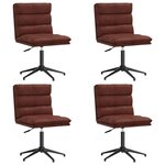 vidaXL Chaises à manger lot de 4 marron brillant similicuir