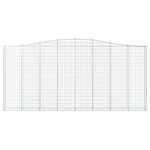 vidaXL Paniers à gabions arqués 3 Pièces 400x30x180/200 cm Fer galvanisé