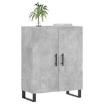 vidaXL Buffet gris béton 69 5x34x90 cm bois d'ingénierie