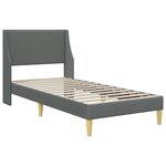 vidaXL Cadre de lit avec matelas Gris foncé 100 x 200 cm Polyester