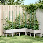 vidaXL Jardinière avec treillis blanc 160x120x142 5 cm PP
