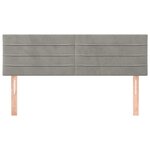 vidaXL Têtes de lit 2 Pièces Gris clair 72x5x78/88 cm Velours