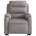 vidaXL Fauteuil inclinable de massage Taupe Tissu