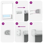 vidaXL Store enrouleur occultant blanc cassé 50x130cm largeur du tissu