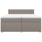 vidaXL Sommier à lattes de lit avec matelas Taupe 200x200 cm Tissu