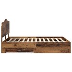 vidaXL Cadre de lit Bois ancien 140 x 190 cm Bois d'ingénierie