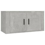 vidaXL Ensemble de meubles TV 2 Pièces gris béton bois d'ingénierie