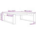 Table basse vidaXL en chêne noir 100x100x35 cm en bois d'ingénierie