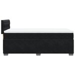 vidaXL Sommier à lattes de lit avec matelas Noir 100x200 cm Velours