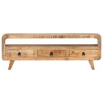 vidaXL Meuble TV 117x30x41 cm Bois de manguier massif brut