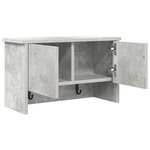 vidaXL Porte-manteau mural avec étagère Montage mural avec stockage avec porte Gris béton 50 x 20 x 30 cm