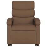 vidaXL Fauteuil inclinable Marron Tissu