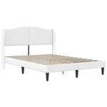 vidaXL Cadre de lit avec tête de lit Blanc 120 x 200 cm Simili cuir