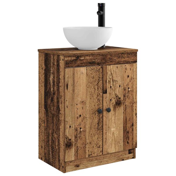 vidaXL Meuble de salle de bain avec évier Bois ancien 54 x 35 x 83 cm