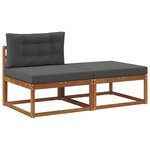 vidaXL Unité de canapé sectionnel avec coussin 2 Pièce Naturel
