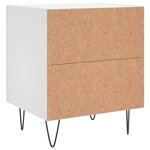 vidaXL Tables de chevet 2 Pièces blanc 40x35x47 5 cm bois d’ingénierie