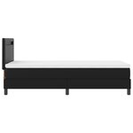 vidaXL Lit Box Spring avec matelas – Noir  90x200 cm  cuir synthétique