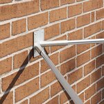 vidaXL Support de mât de drapeau Argent 11.5 x 7.5 cm Acier