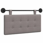vidaXL Tête de lit suspendue Taupe Tissu