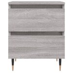 vidaXL Table de chevet sonoma gris 40x35x50 cm bois d’ingénierie
