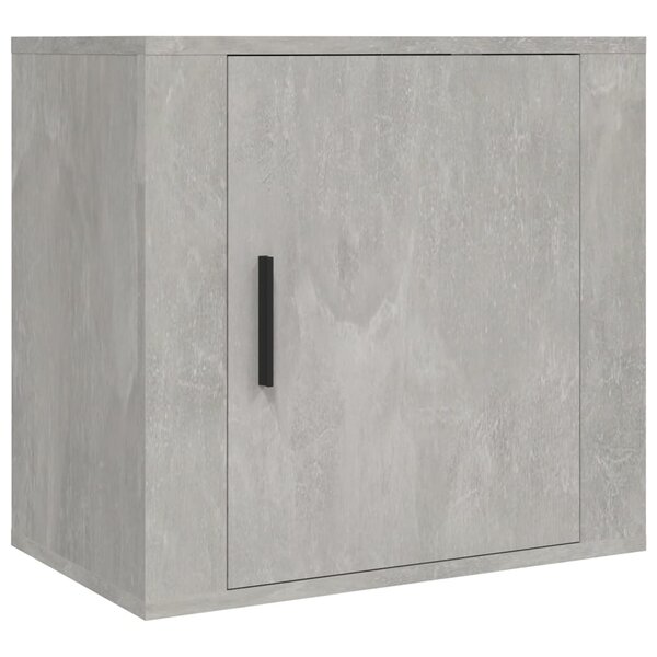 vidaXL Table de chevet murale Gris béton 50x30x47 cm