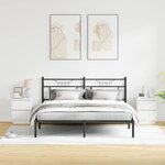 vidaXL Cabinet de chevet avec tiroir 2 Pièces Blanc 39 x 34.5 x 50 cm