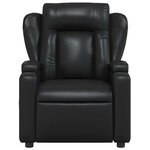 vidaXL Fauteuil de massage inclinable Noir Similicuir