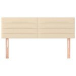 vidaXL Têtes de lit 2 Pièces Crème 72x5x78/88 cm Tissu