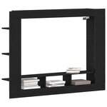 vidaXL Meuble TV Chêne noir 152 x 22 x 113 cm Bois d'ingénierie