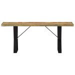 Banquette pouf tabouret meuble banc 110 cm bois de récupération massif 3002245