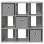 vidaXL Buffet avec tiroir Gris Sonoma 73 5 x 24 x 69 5 cm