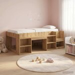 vidaXL Cadre de lit pour enfants avec rangement Chêne artisanal
