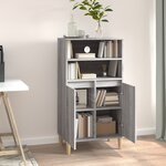 vidaXL Buffet haut Sonoma gris 60x36x110 cm Bois d'ingénierie