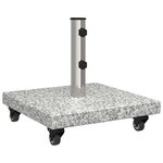 vidaXL Pied de parasol Gris 45 x 45 x 43 cm Granit  Acier