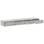 vidaXL Tiroirs de lit Gris Béton 150x36 5x16 5 cm Bois d'ingénierie
