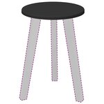 vidaXL Plateau de table Noir 30 x 30 x 1 5 cm Bois d'ingénierie