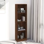vidaXL Bibliothèque 4 niveaux Chêne marron 40x24x143cm Bois ingénierie