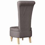 vidaXL Fauteuil à pantoufle Taupe 56 5 x 70 x 110 cm tissu