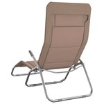 vidaXL Chaises longues pliables 2 Pièces taupe textilène et acier