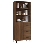 vidaXL Buffet haut Chêne marron Bois d'ingénierie