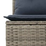 vidaXL Ensemble de canapé de jardin 9 Pièces Gris et bleu marine