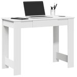 vidaXL Bureau blanc 100x45x75 cm bois d'ingénierie